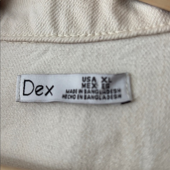 Dex 100% Cotton Oversized Shacket (Natural, Size XL) - Picture 5 of 7